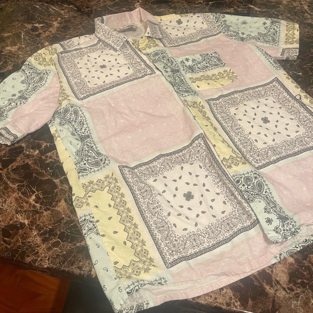 Zara Paisley Multi Color Relaxed Fit Shirt